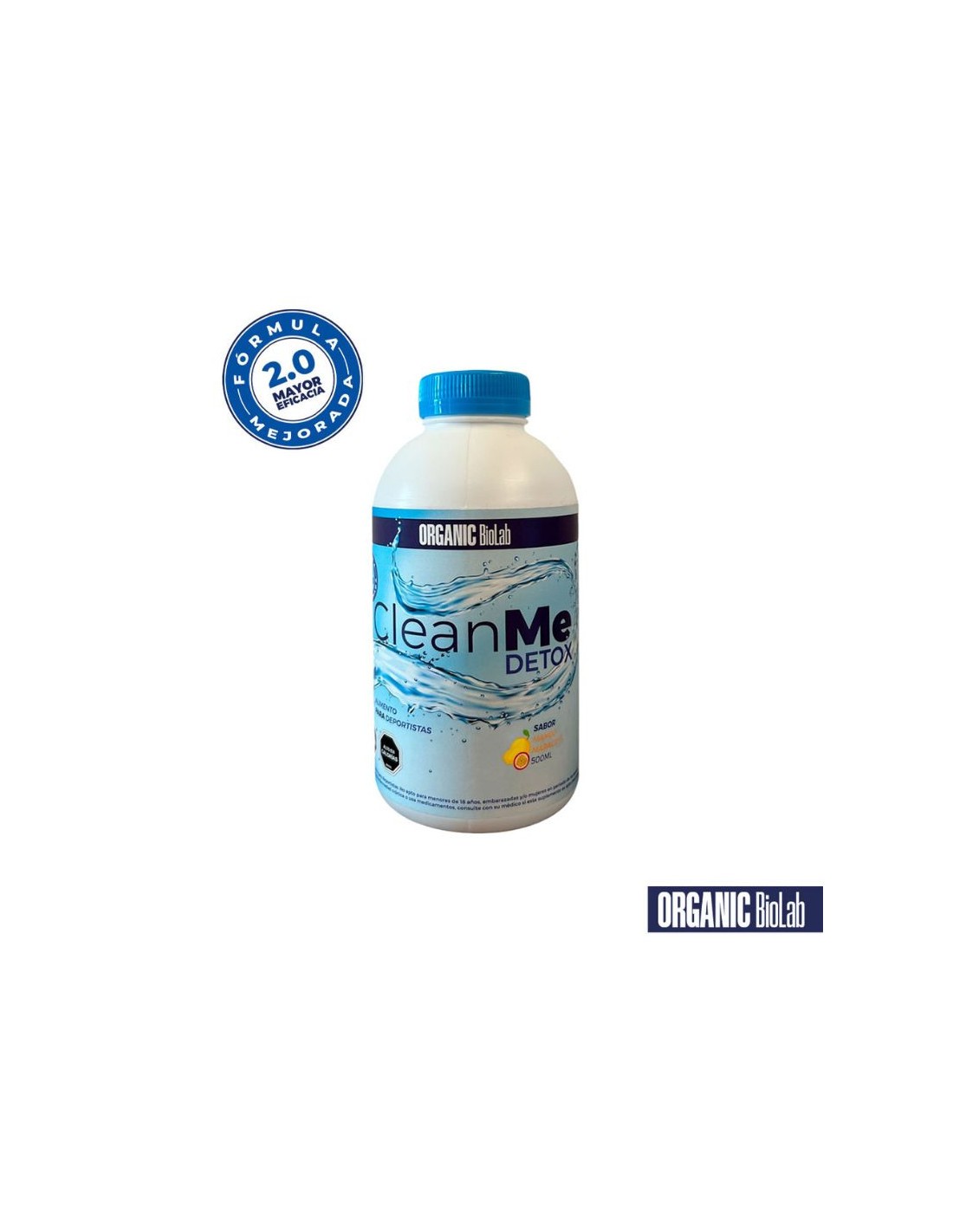 Clean Me Detox Mango Maracuyá 500ml - Organic BioLab (Para Test de Orina)